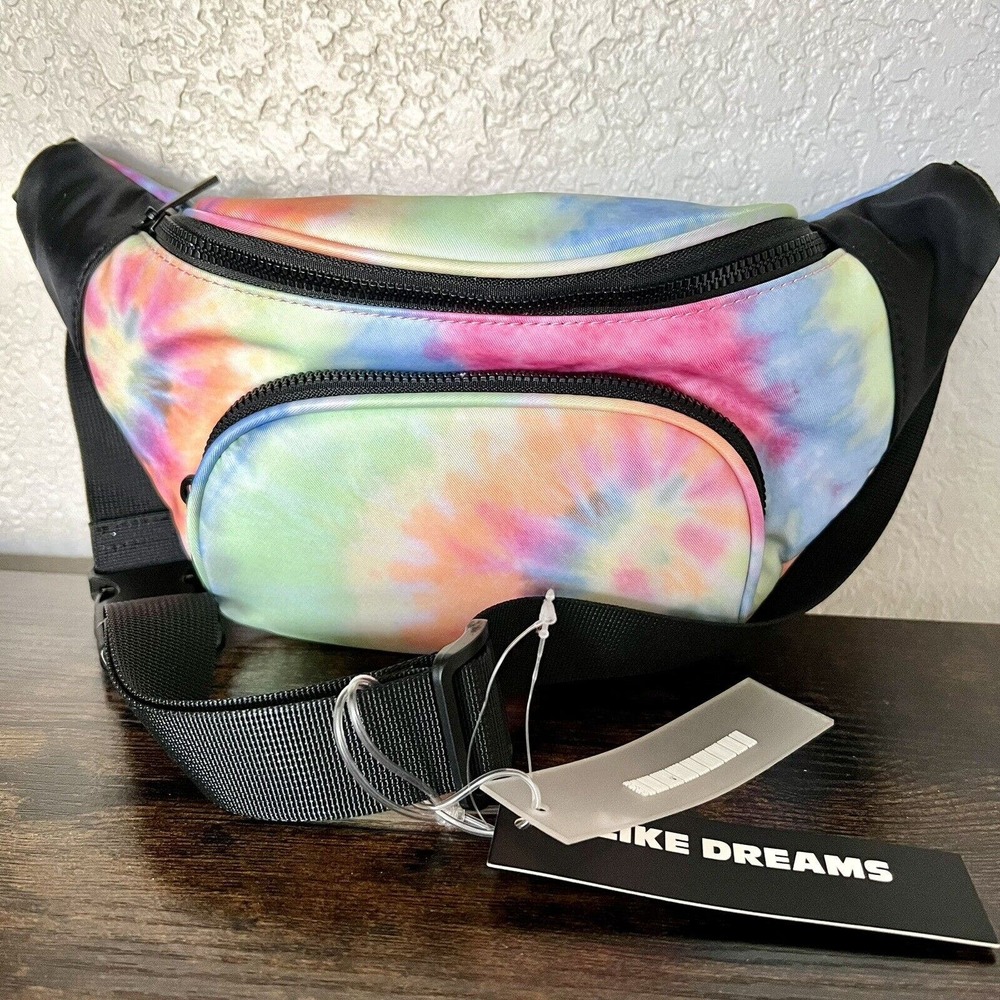 LIKE DREAMS Pastel Rainbow Tye Dye Rave Splurge Fanny Pack Bum Bag Shoulder Bag
